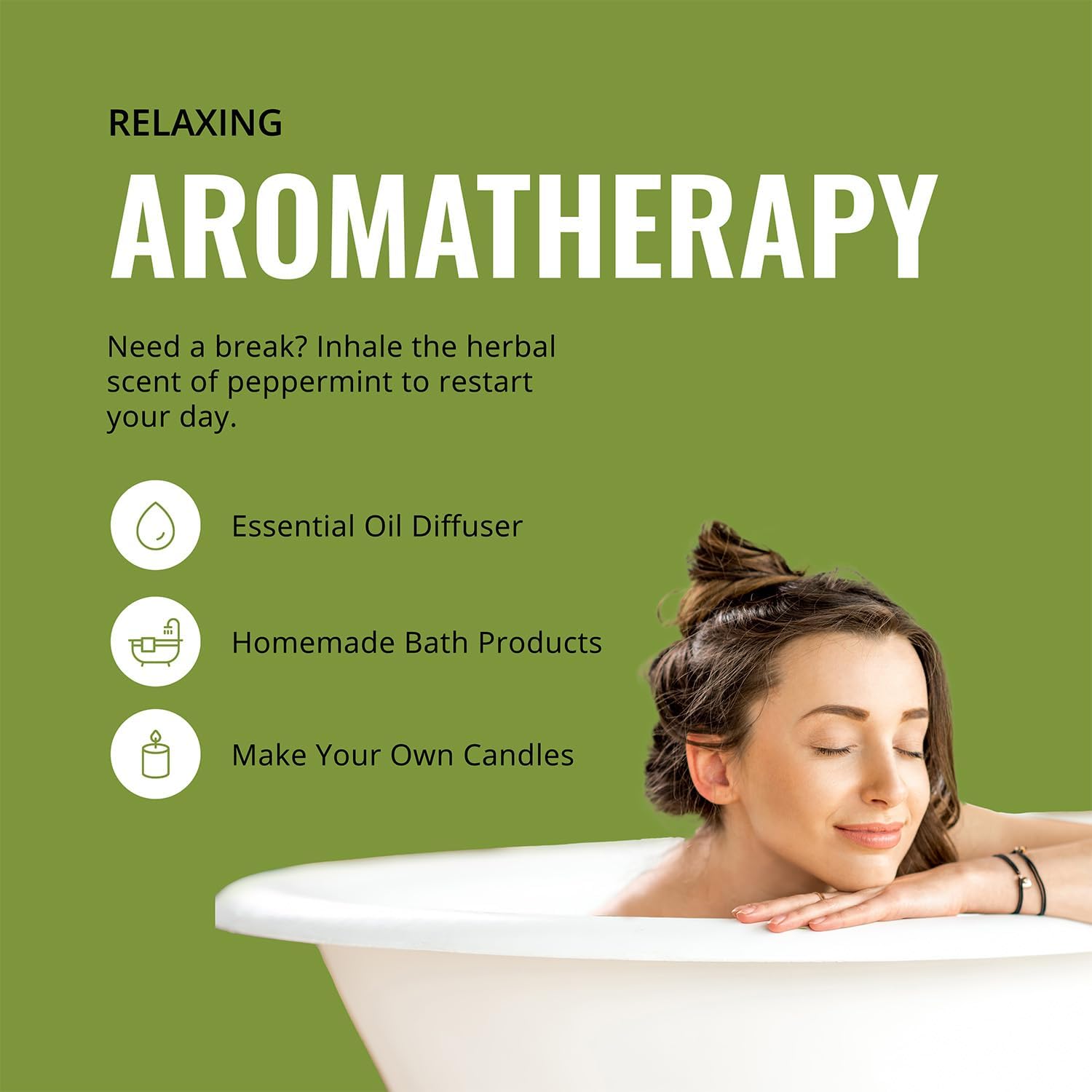 Lab Bulks Essential Oil Peppermint Essential Oil, 16 oz Bottle for Diffusers, House Cleaning, Candles, 1 Pack, Aromatherapy Oil - Image 5