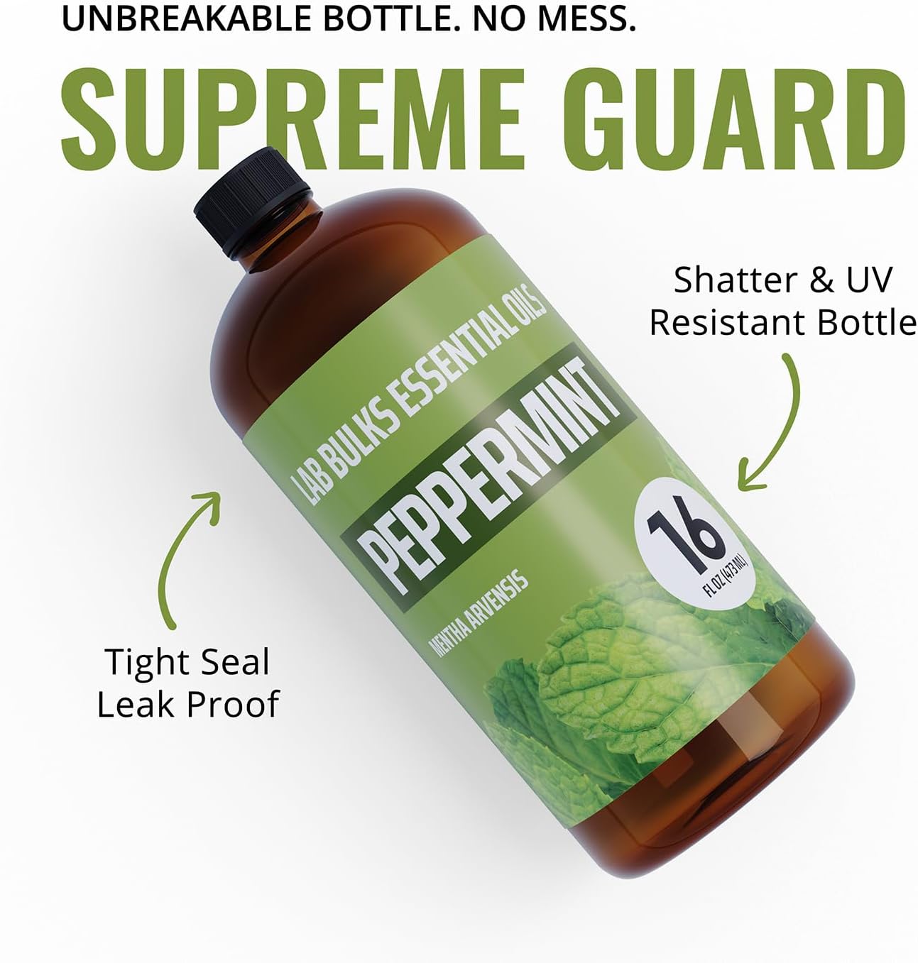 Lab Bulks Essential Oil Peppermint Essential Oil, 16 oz Bottle for Diffusers, House Cleaning, Candles, 1 Pack, Aromatherapy Oil - Image 7