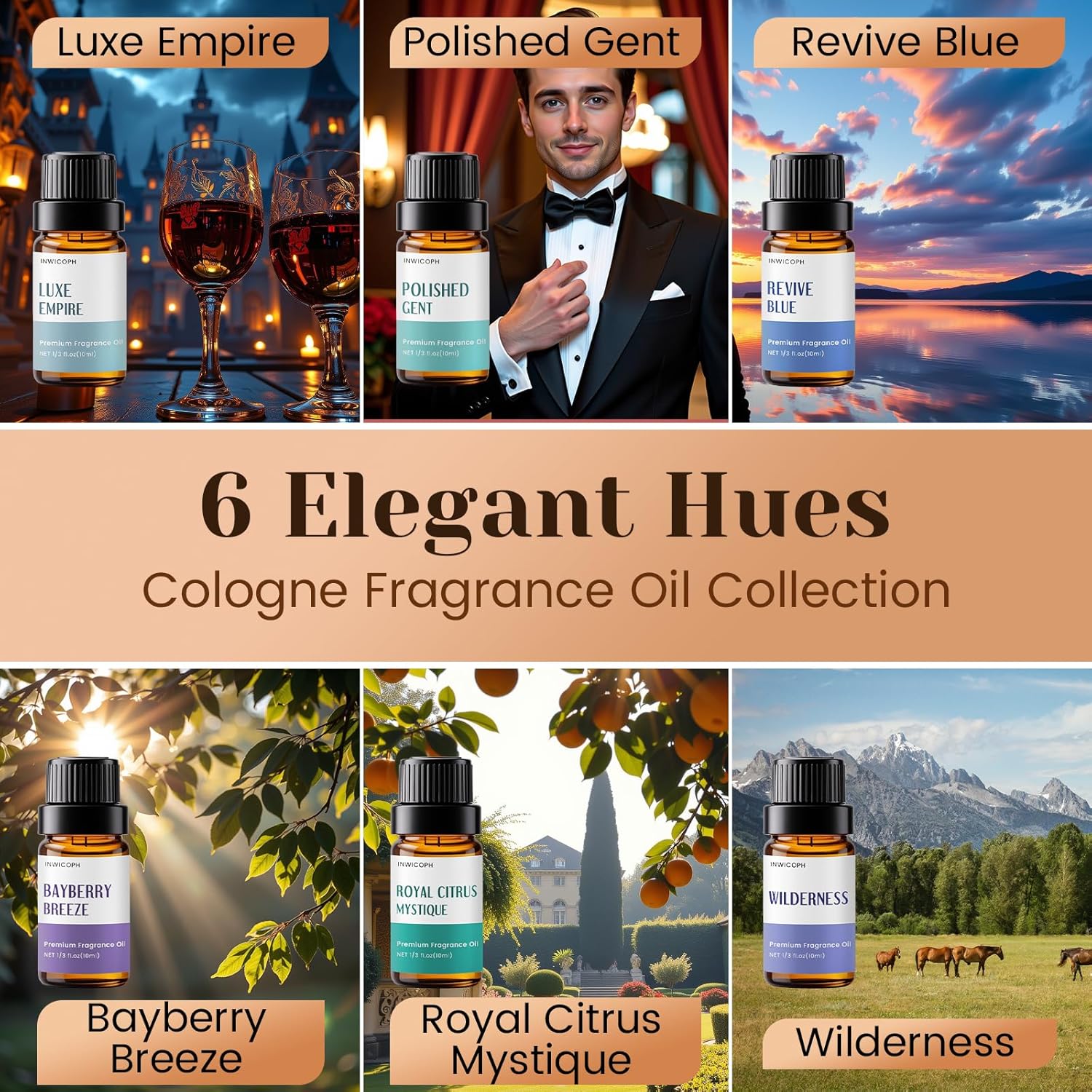 Men's Aroma Oils Set C&S 6x10ML - Image 2