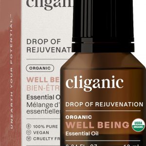 Cliganic Organic Essential Oils Blend - Well Being - Drop of Rejuvenation (Packaging May Vary)
