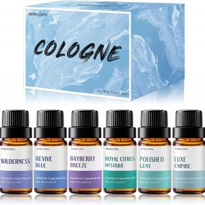 Fragrance Oil, Cologne Oils for Men, Aromatherapy Essential Oils Set for Candle & Soap Making (6x10ML) - Luxe Empire, Polished Gent, Bayberry Breeze Aromatherapy Oils for Men