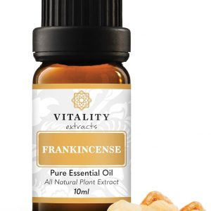 Vitality Extracts Frankincense Essential Oil - 10ml, Boswellia Serrata, Aromatherapy, Skin Care, Natural Calm, Rest & Relaxation, Yoga, Comfort