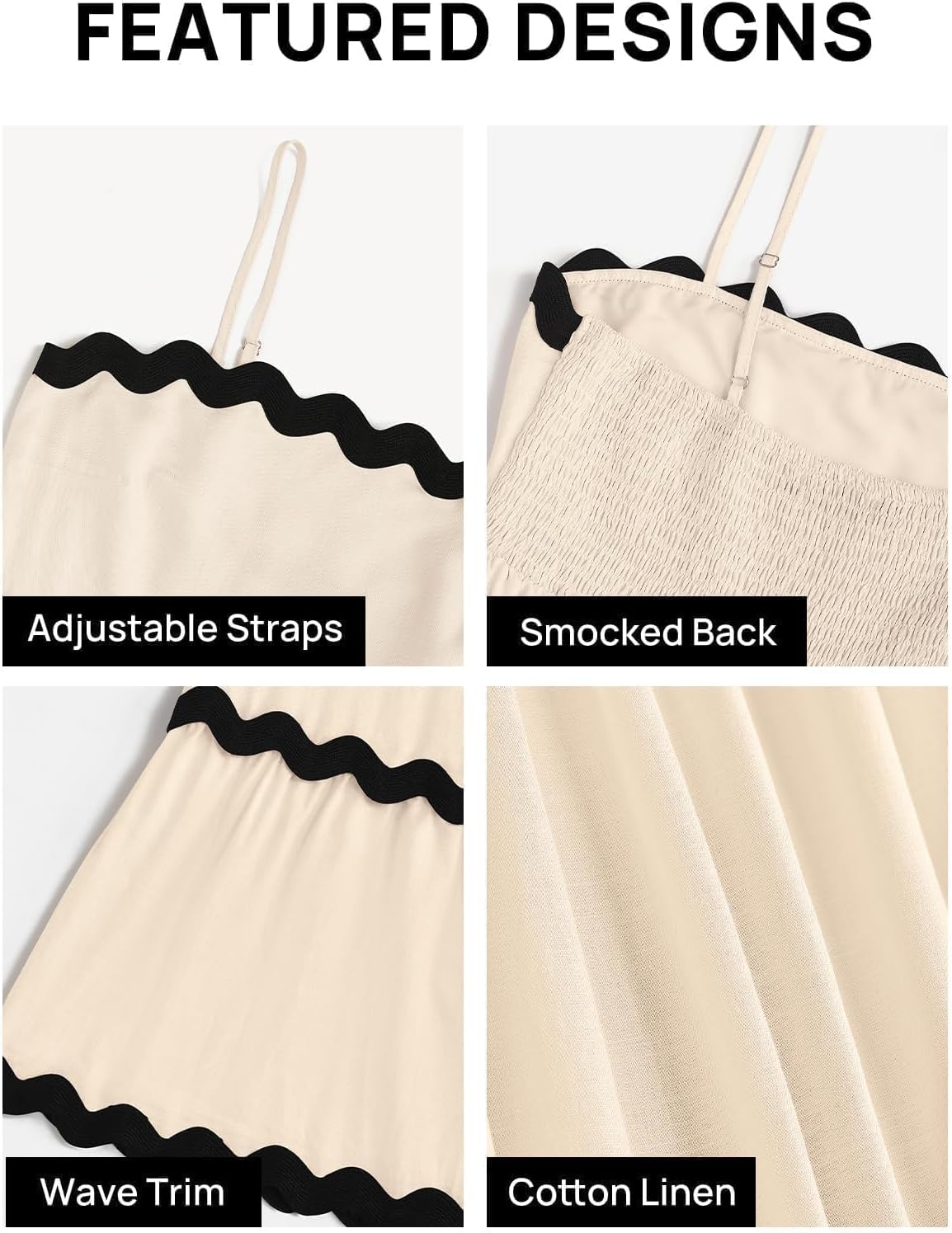 ZESICA Women's Backless Smock Flowy A-Line Midi Sundress - Image 8