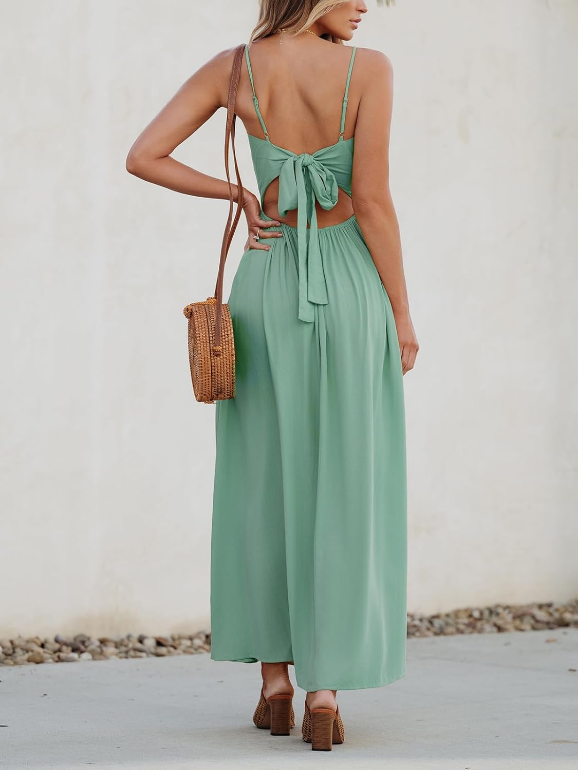 <p><strong>CUPSHE Women Summer Maxi V-Neck Cutout Straps Dress</strong></p> - Image 3