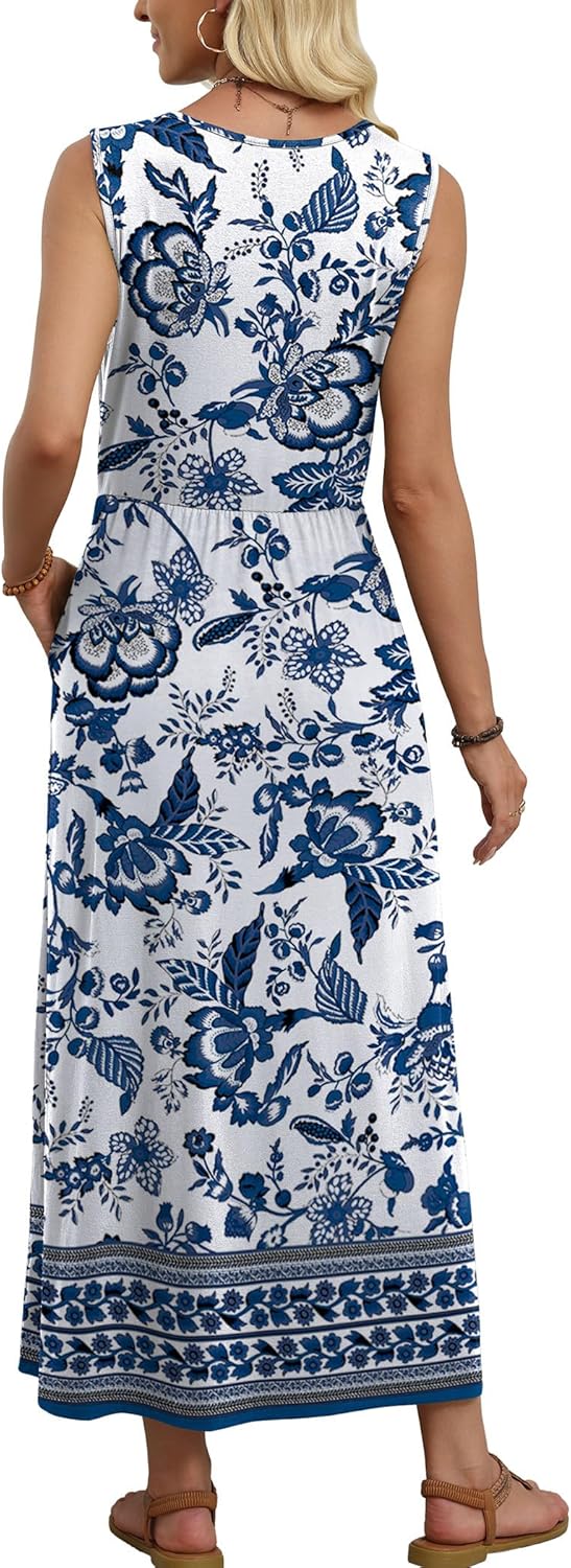 <p><strong>WIHOLL Women's Flowy Maxi Sundress A-Line Pockets</strong></p> - Image 3