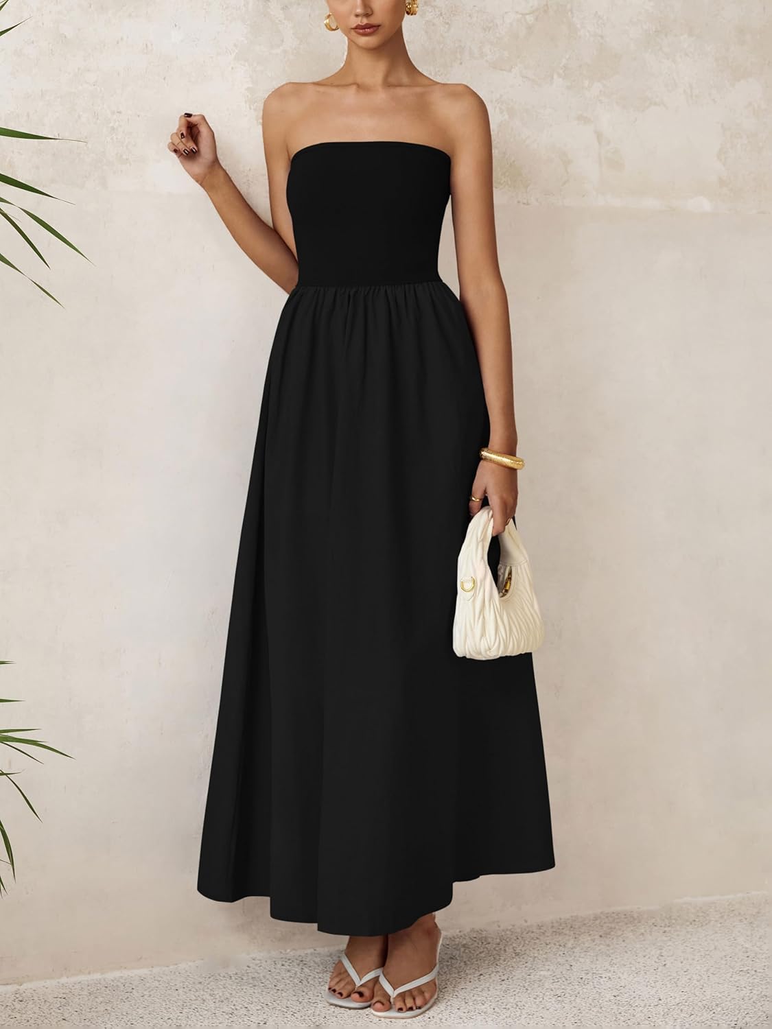 <p><strong>PRETTYGARDEN Women Elegant Strapless Maxi Summer Dress</strong></p> - Image 3