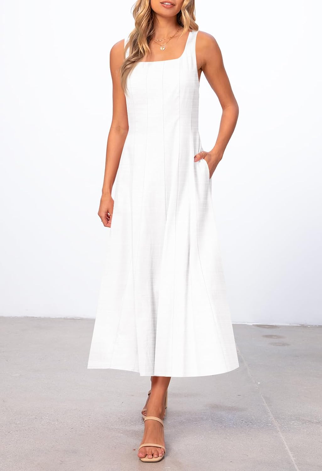 <p><strong>MEROKEETY Womens 2026 Summer Smocked Midi Dress.</strong></p> - Image 6