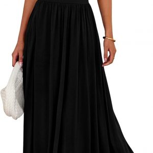 BTFBM Summer Maxi Dresses for Women 2026 Spring Sleeveless Casual Ruched High Waisted Long Sundress Flowy Beach Dress