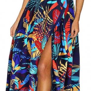 KILIG Women's Summer Floral Beach Flowy Split Maxi Long Dresses