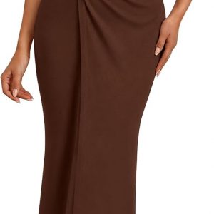 Simplee Womens Summer One Shoulder Maxi Dress 2026 Wedding Guest Elegant Formal Ruched Cocktail Party Long Dresses