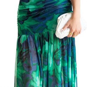 BerryGo Womens Summer Off Shoulder Maxi Dress Ruched Formal Wedding Guest Bodycon Floral Flowy Cocktail Elegant Dresses