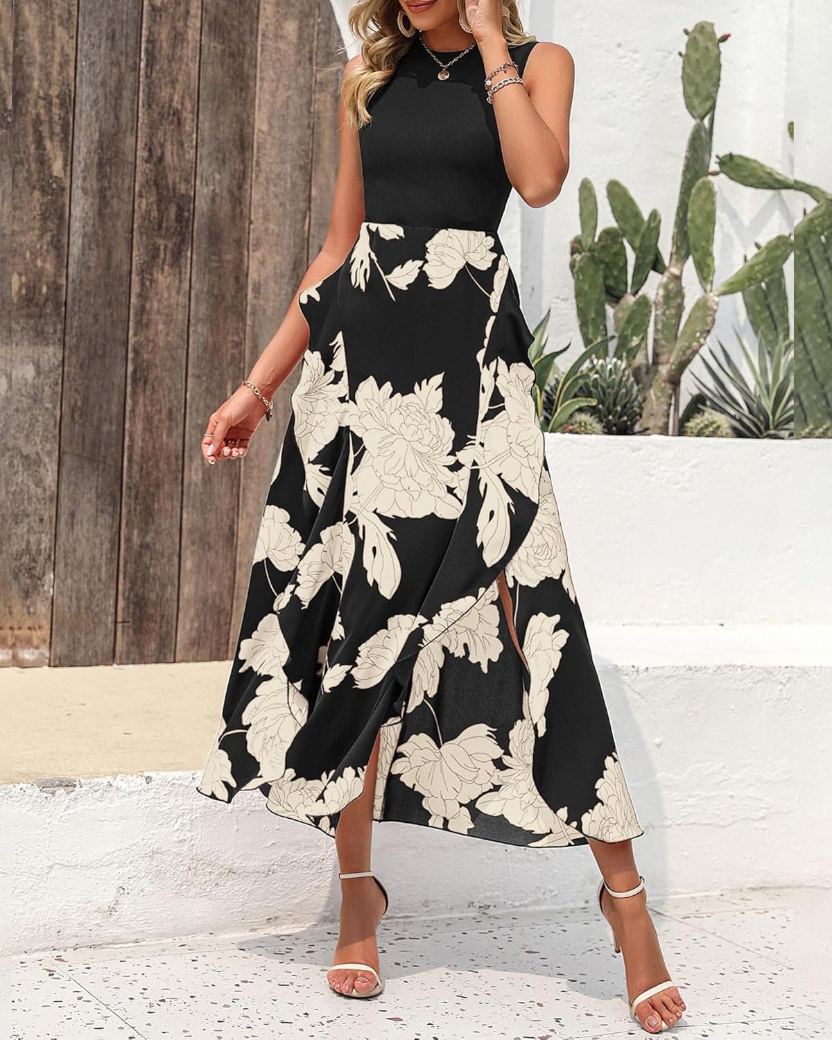 <p><strong>BTFBM Women's Summer Spring Floral Midi Dresses Party</strong></p> - Image 2